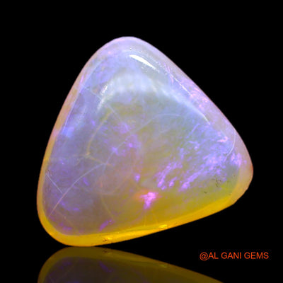 Natural Fire Opal Gemstone 3.00 Cts Loose Trillion Cabochon From Australia 11x11x5 mm AC-197