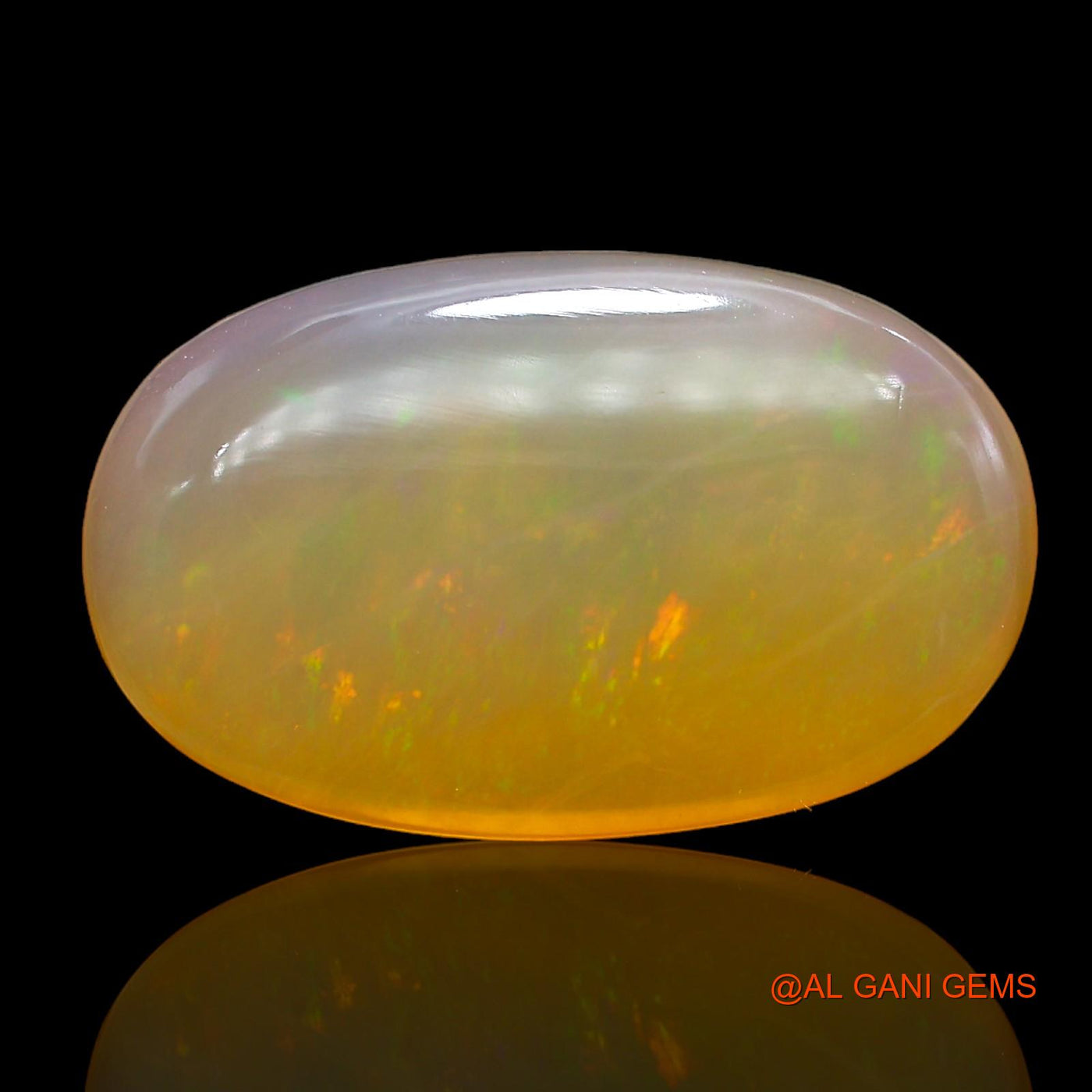 Natural Untreated Fire Opal Loose Gemstone Oval Cabochon From Australia 17.00 Cts 23x14x6 mm AC-202