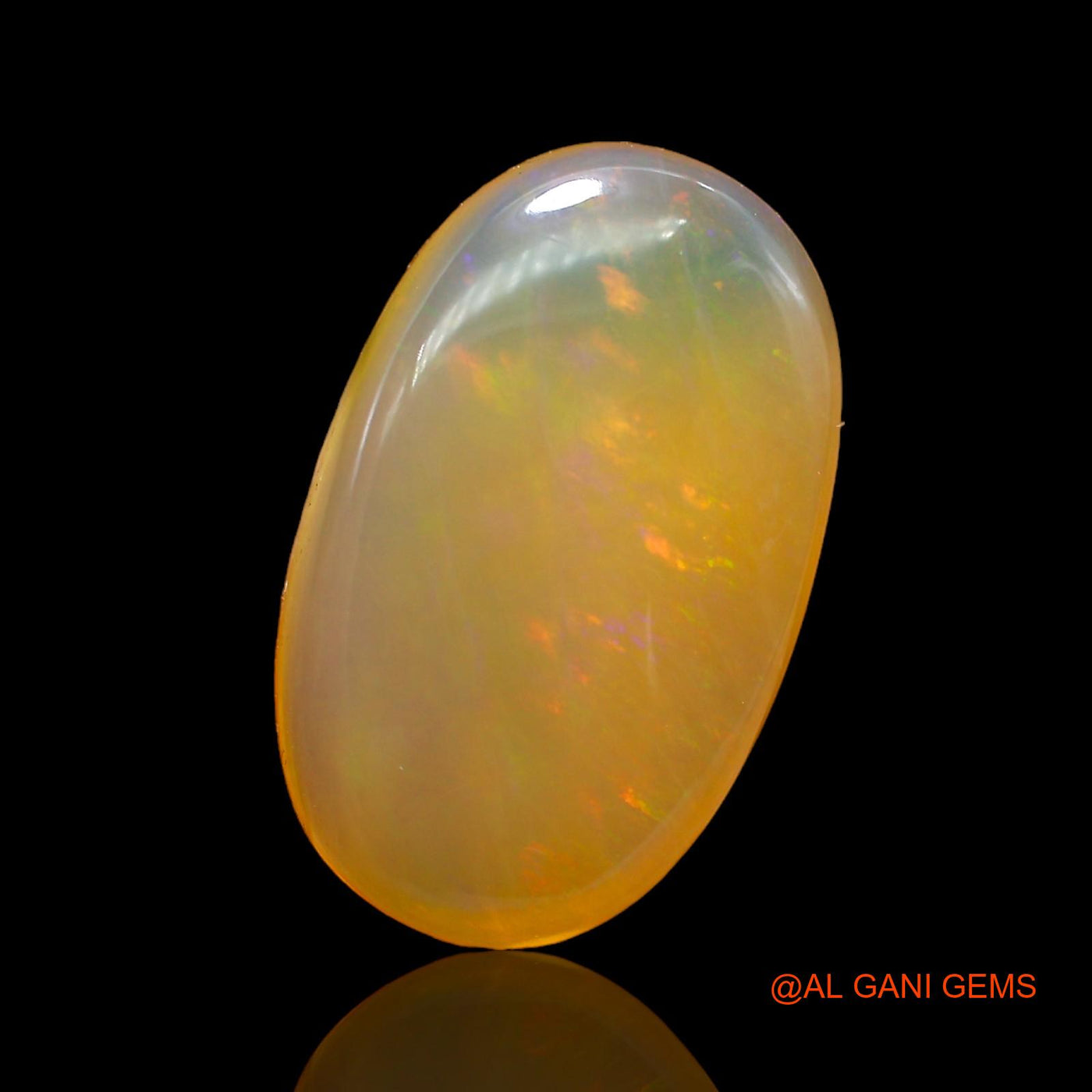 Natural Untreated Fire Opal Loose Gemstone Oval Cabochon From Australia 17.00 Cts 23x14x6 mm AC-202