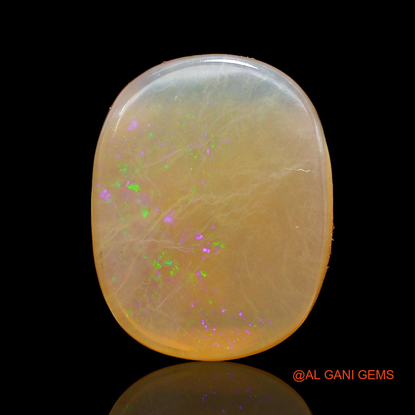 Natural Untreated Fire Opal Loose Gemstone Oval Cabochon From Australia 20.00 Cts 20x16x7 mm AC-205
