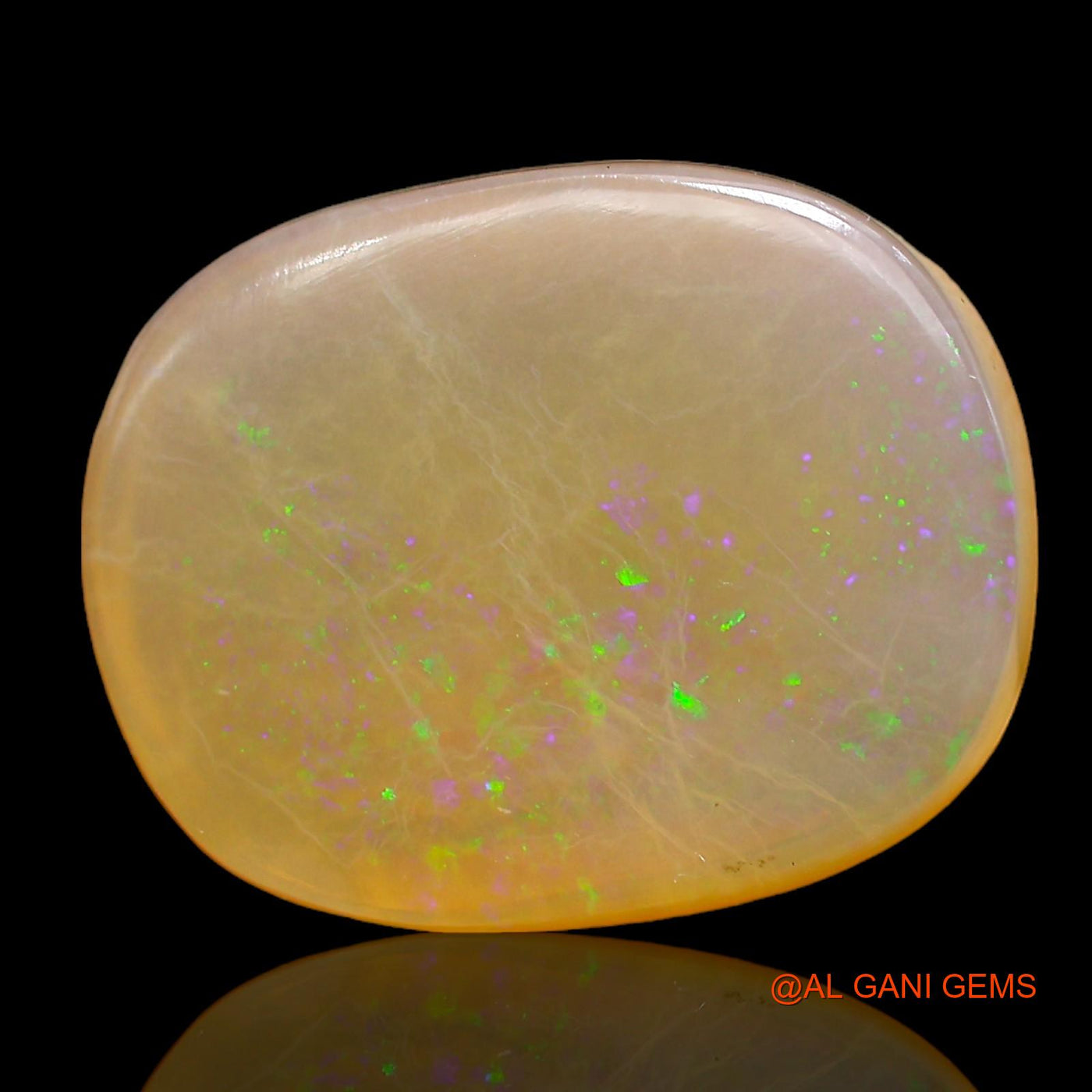 Natural Untreated Fire Opal Loose Gemstone Oval Cabochon From Australia 20.00 Cts 20x16x7 mm AC-205