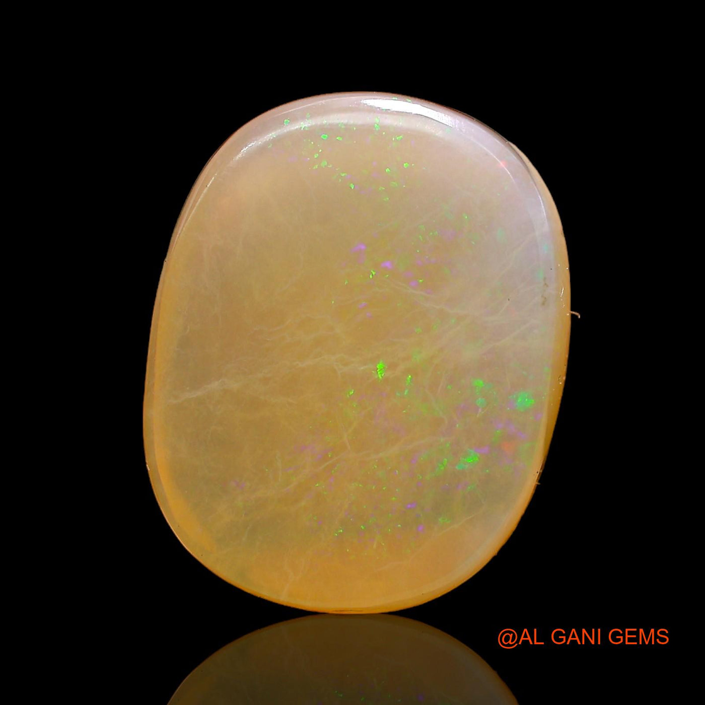 Natural Untreated Fire Opal Loose Gemstone Oval Cabochon From Australia 20.00 Cts 20x16x7 mm AC-205