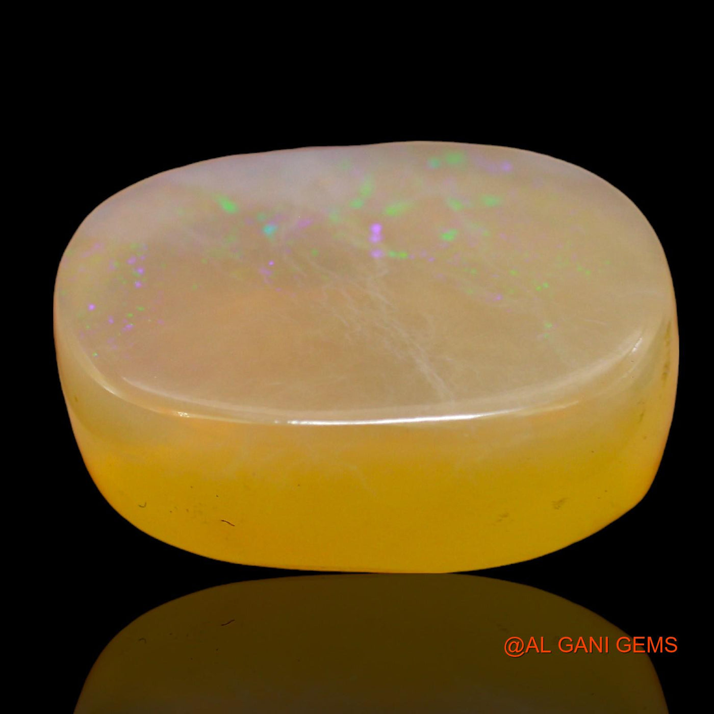 Natural Untreated Fire Opal Loose Gemstone Oval Cabochon From Australia 20.00 Cts 20x16x7 mm AC-205