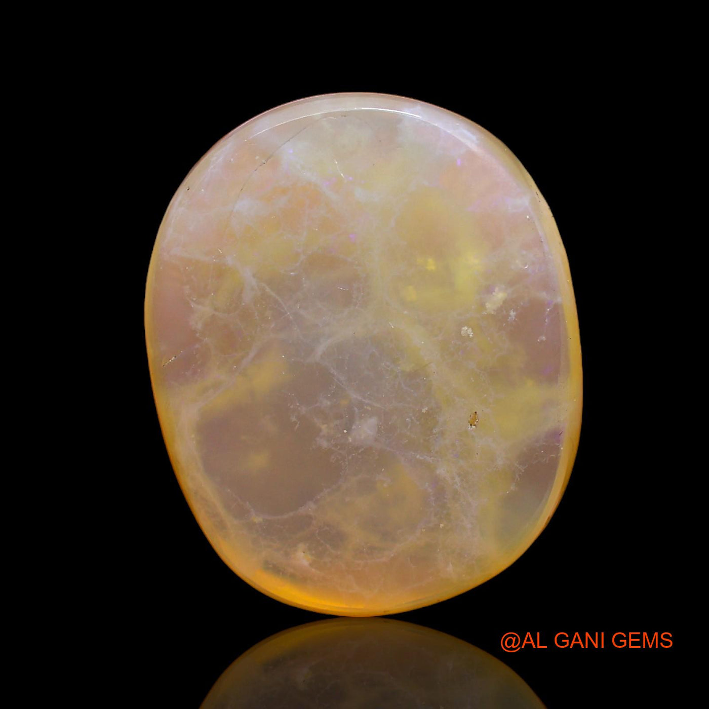 15.00 Cts Natural Australian Fire Opal Oval Cabochon Loose Gemstone For Jewelry 20x17x6 mm AC-207