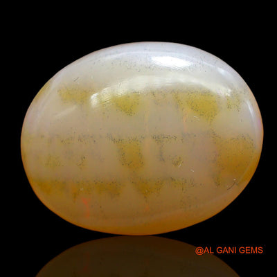 Natural Untreated Fire Opal Loose Gemstone Oval Cabochon From Australia 18.00 Cts 20x16x6 mm AC-208