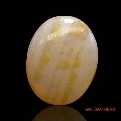 Natural Untreated Fire Opal Loose Gemstone Oval Cabochon From Australia 18.00 Cts 20x16x6 mm AC-208