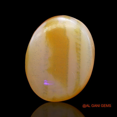 Natural Untreated Fire Opal Loose Gemstone Oval Cabochon From Australia 18.00 Cts 20x16x6 mm AC-208