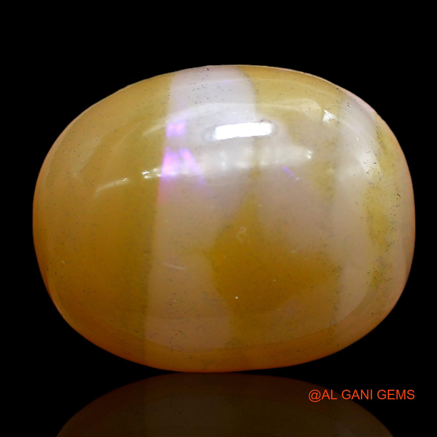 Natural Fire Opal Gemstone 20.00 Cts Loose Oval Cabochon From Australia 19x16x9 mm AC-210