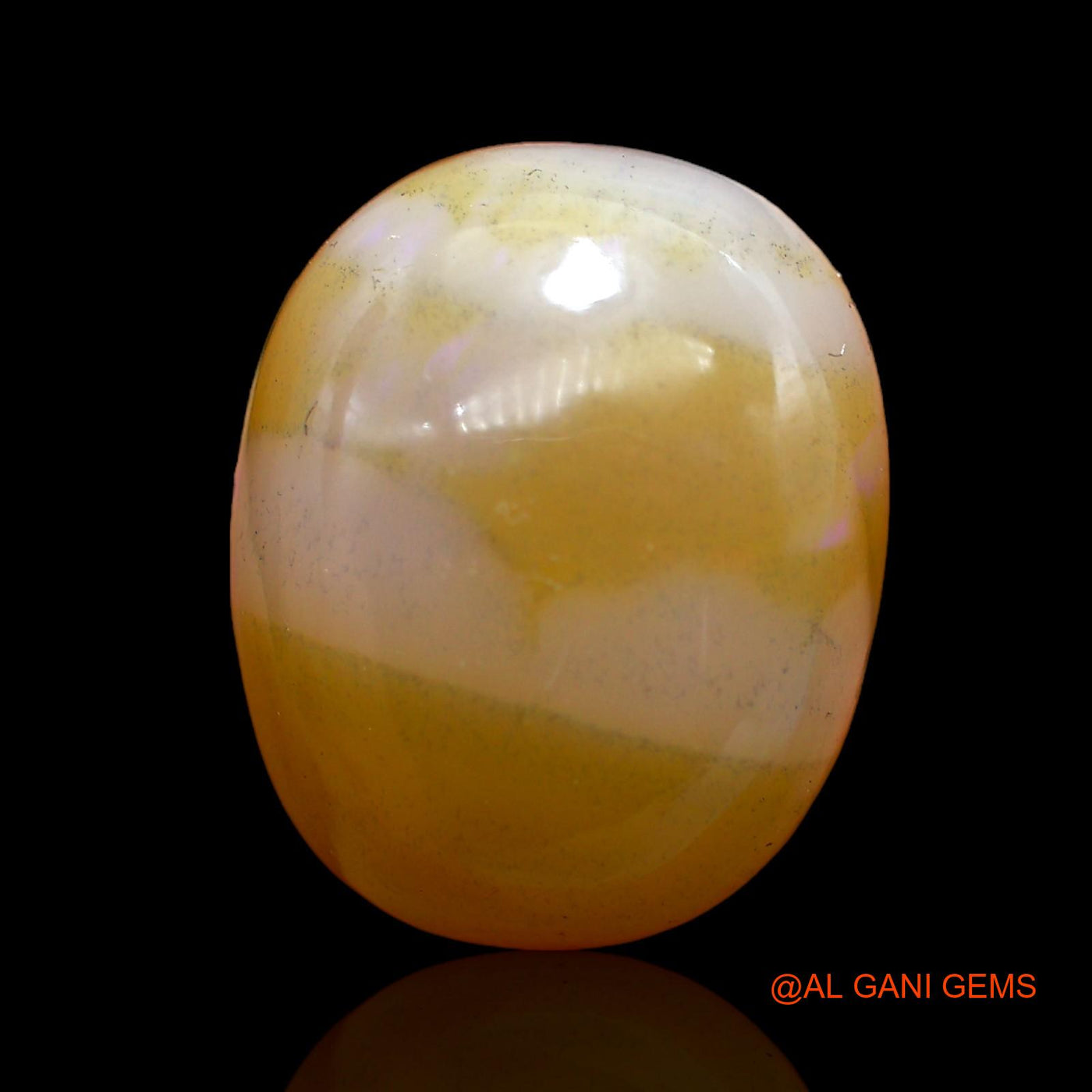 Natural Fire Opal Gemstone 20.00 Cts Loose Oval Cabochon From Australia 19x16x9 mm AC-210