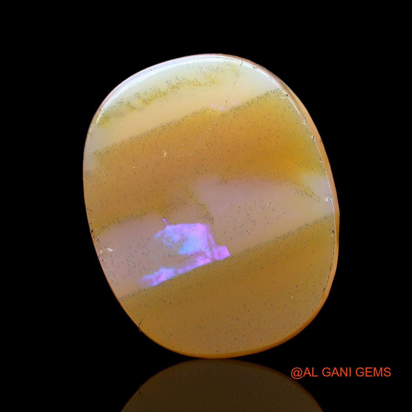 Natural Fire Opal Gemstone 20.00 Cts Loose Oval Cabochon From Australia 19x16x9 mm AC-210