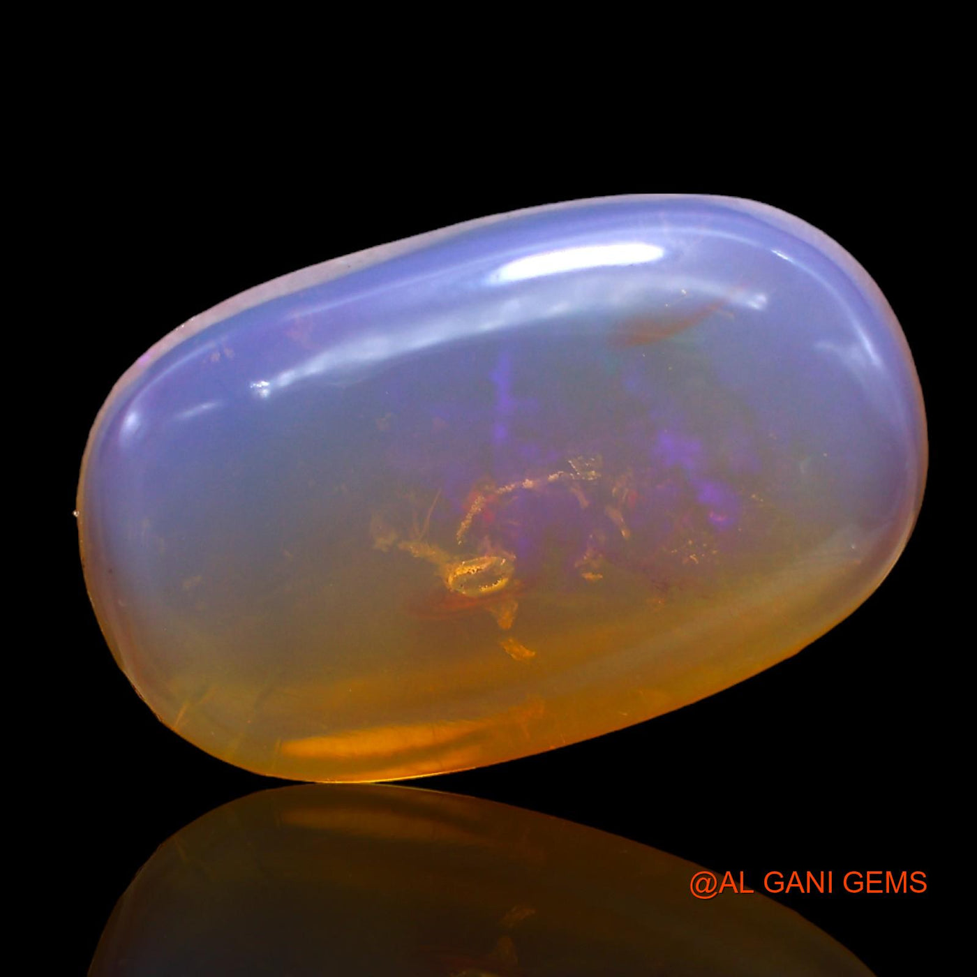 15.00 Cts Natural Australian Fire Opal Loose Gemstone Oval Cabochon 21x13x7 mm AC-211