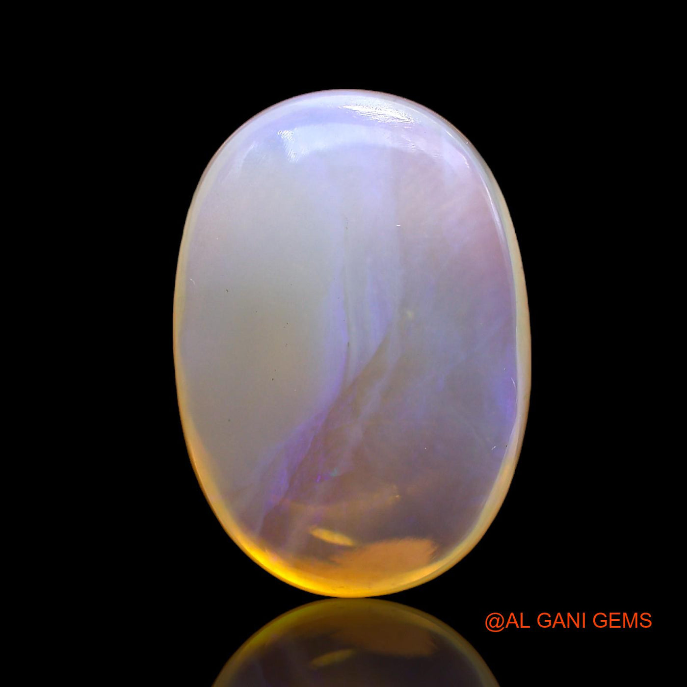 Natural Fire Opal Gemstone 12.00 Cts Loose Oval Cabochon From Australia 21x15x6 mm AC-214