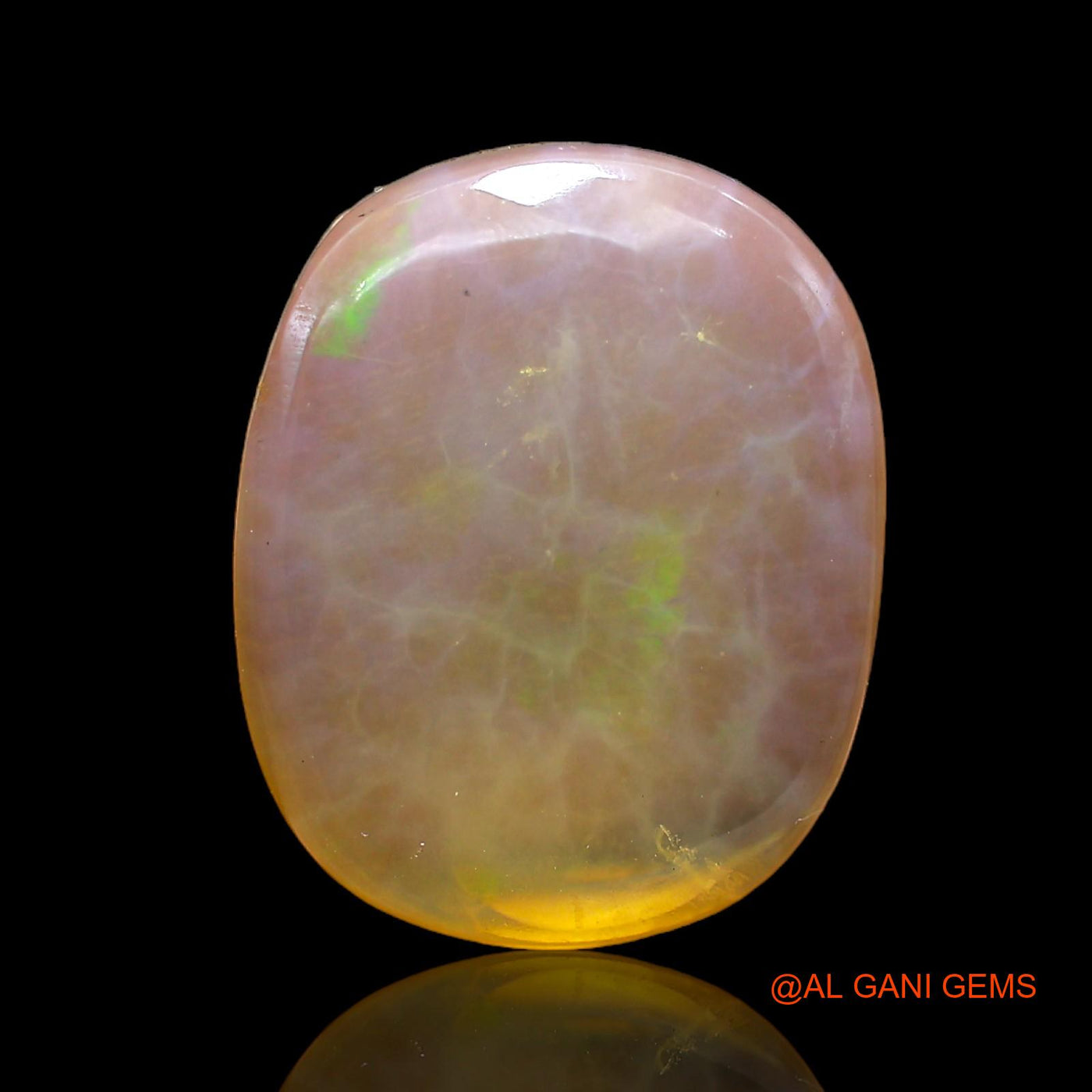 7.00 Cts Natural Australian Fire Opal Loose Gemstone Oval Cabochon 17x14x4 mm AC-231