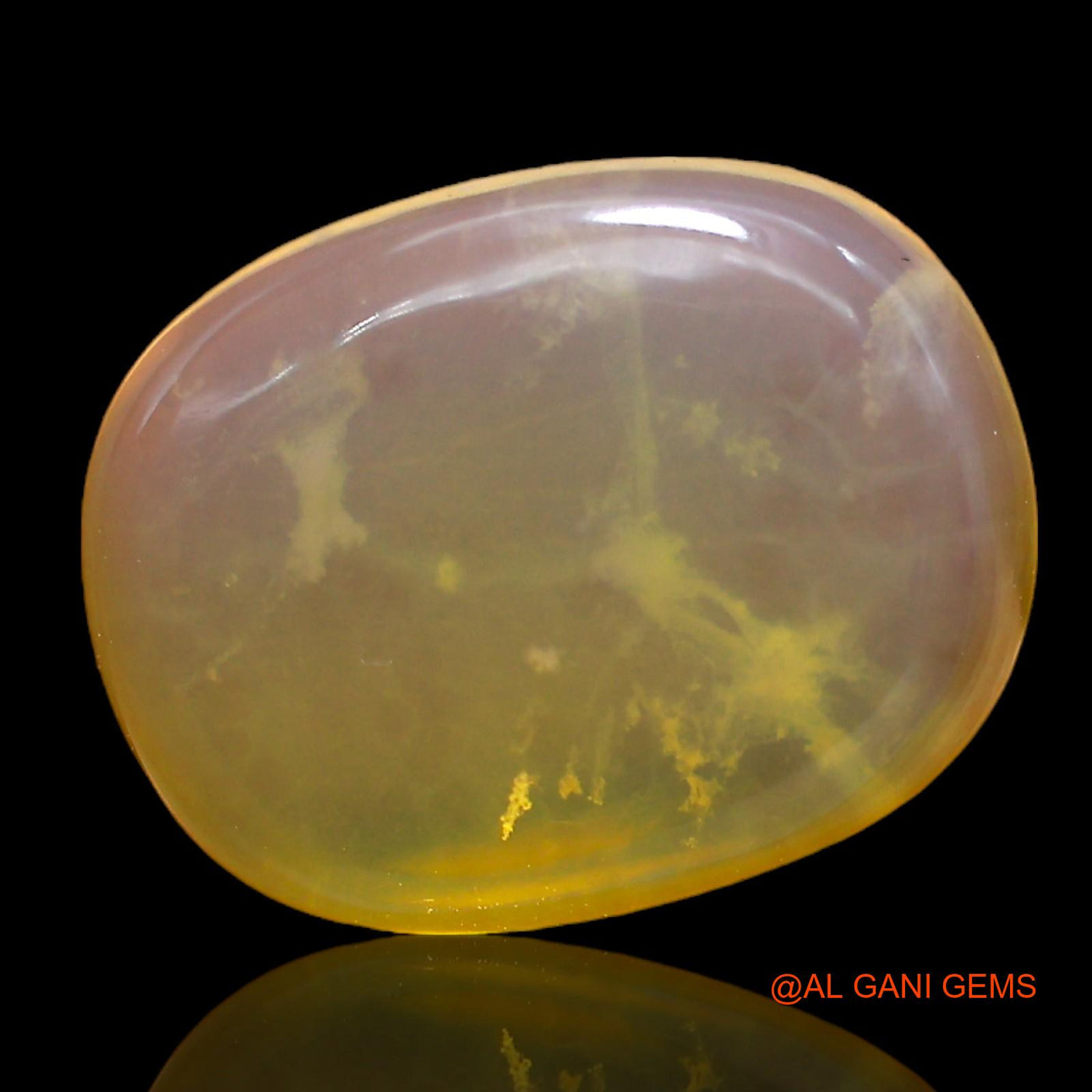 Natural Fire Opal Gemstone 10.00 Cts Loose Oval Cabochon From Australia 17x13x6 mm AC-235
