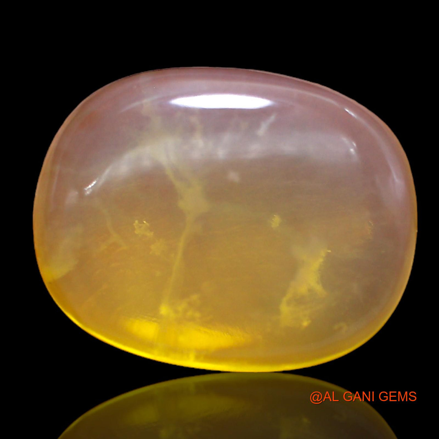 Natural Fire Opal Gemstone 10.00 Cts Loose Oval Cabochon From Australia 17x13x6 mm AC-235