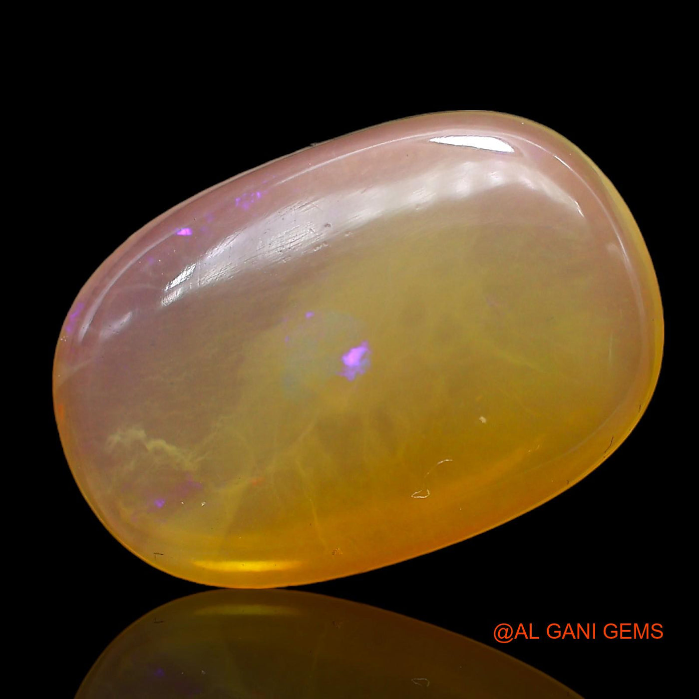 Natural Fire Opal Gemstone 7.00 Cts Loose Oval Cabochon From Australia 18x12x4 mm AC-236