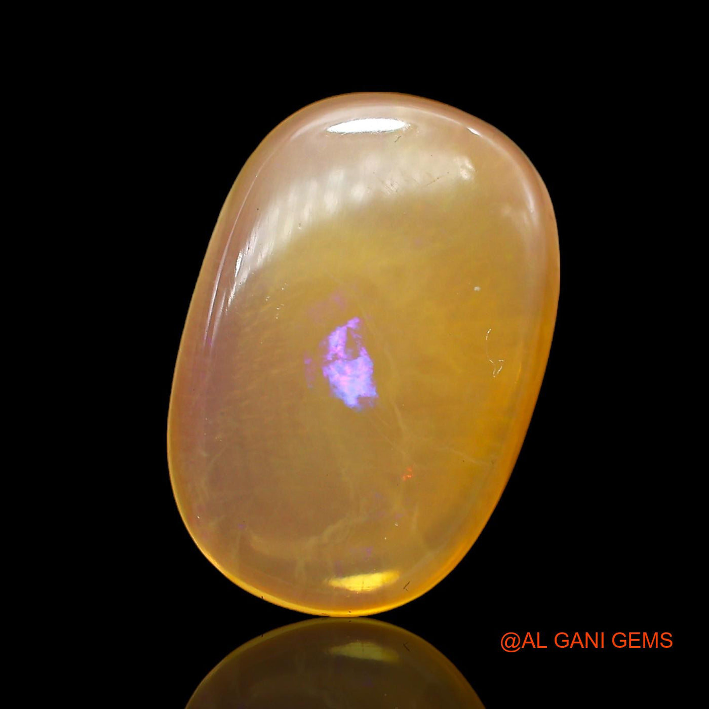 Natural Fire Opal Gemstone 7.00 Cts Loose Oval Cabochon From Australia 18x12x4 mm AC-236