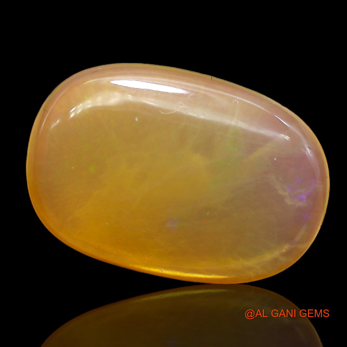 Natural Fire Opal Gemstone 7.00 Cts Loose Oval Cabochon From Australia 18x12x4 mm AC-236