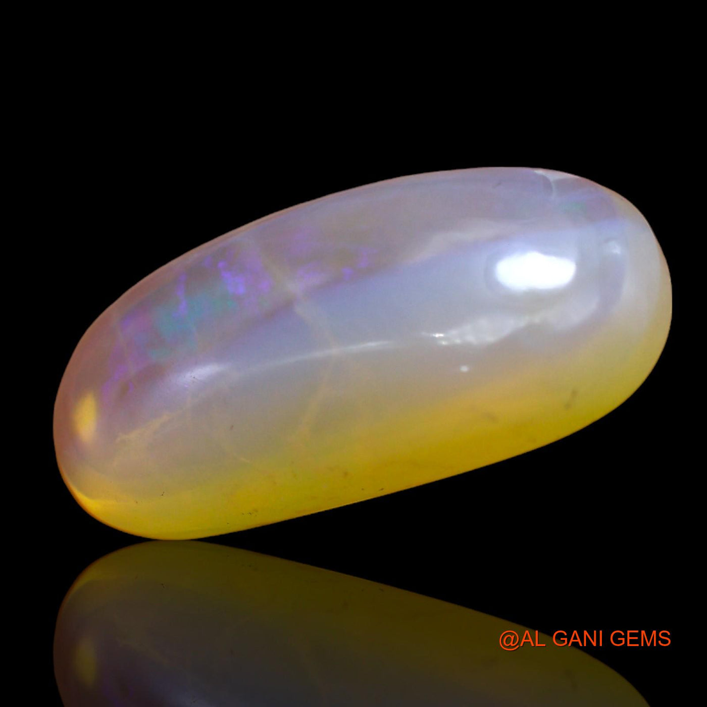 Natural Fire Opal Gemstone 7.00 Cts Loose Oval Cabochon From Australia 19x9x5 mm AC-248