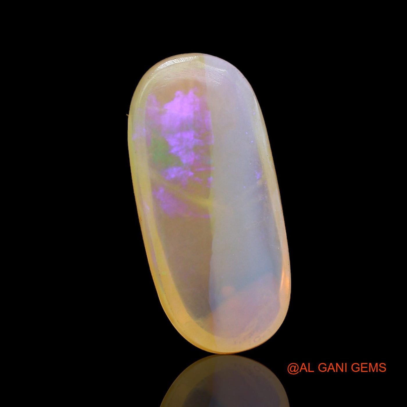 Natural Fire Opal Gemstone 7.00 Cts Loose Oval Cabochon From Australia 19x9x5 mm AC-248