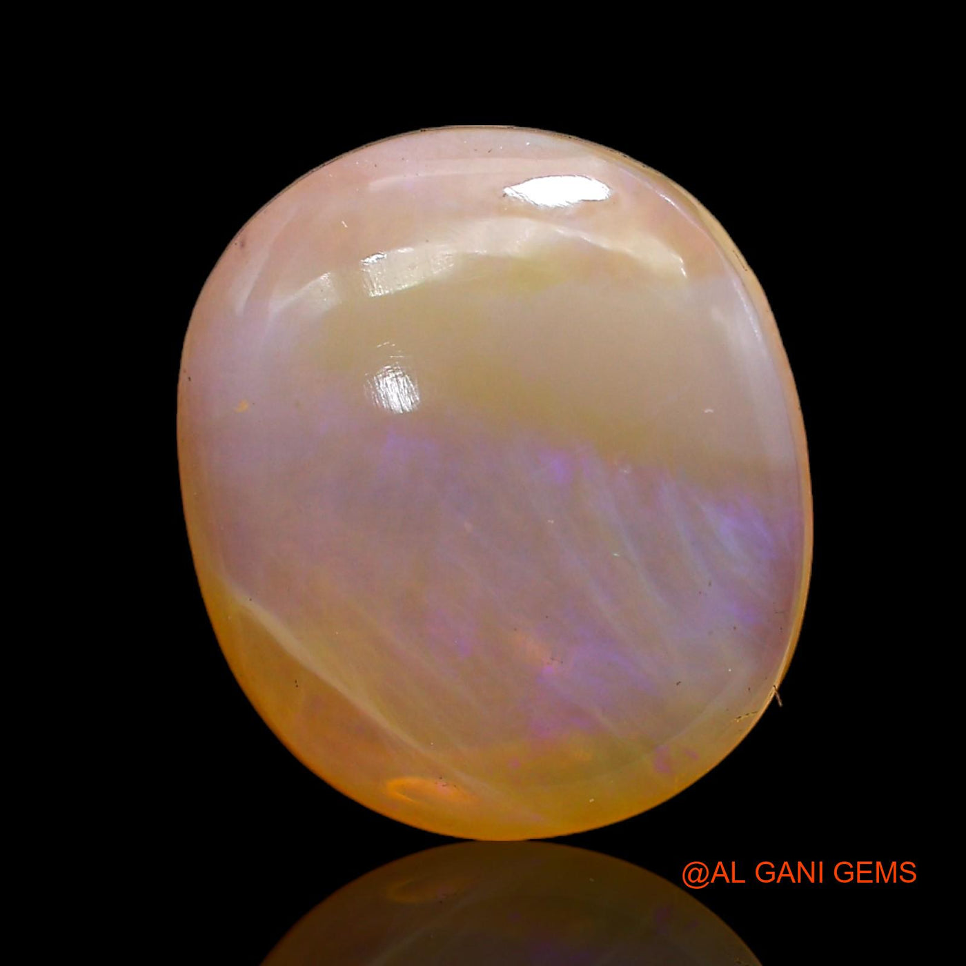 Natural Fire Opal Gemstone 8.00 Cts Loose Oval Cabochon From Australia 16x14x5 mm AC-251