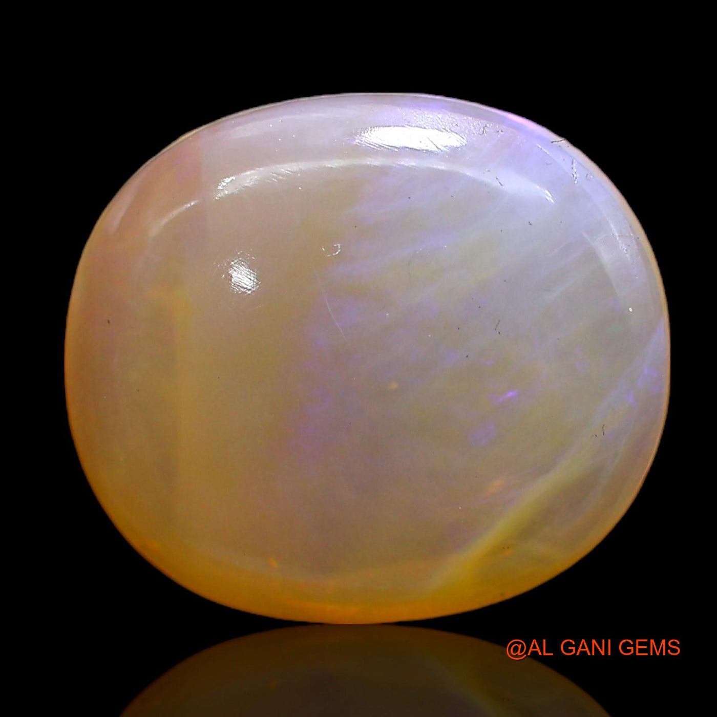 Natural Fire Opal Gemstone 8.00 Cts Loose Oval Cabochon From Australia 16x14x5 mm AC-251