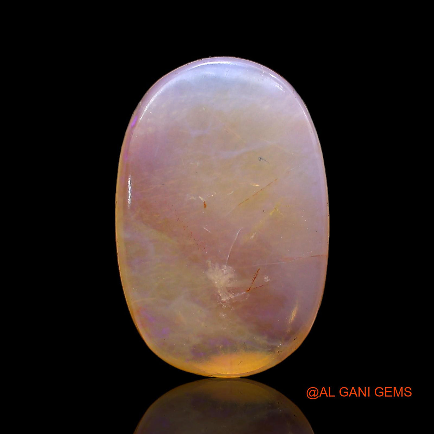 6.00 Cts Natural Australian Fire Opal Loose Gemstone Oval Cabochon 18x12x4 mm AC-253