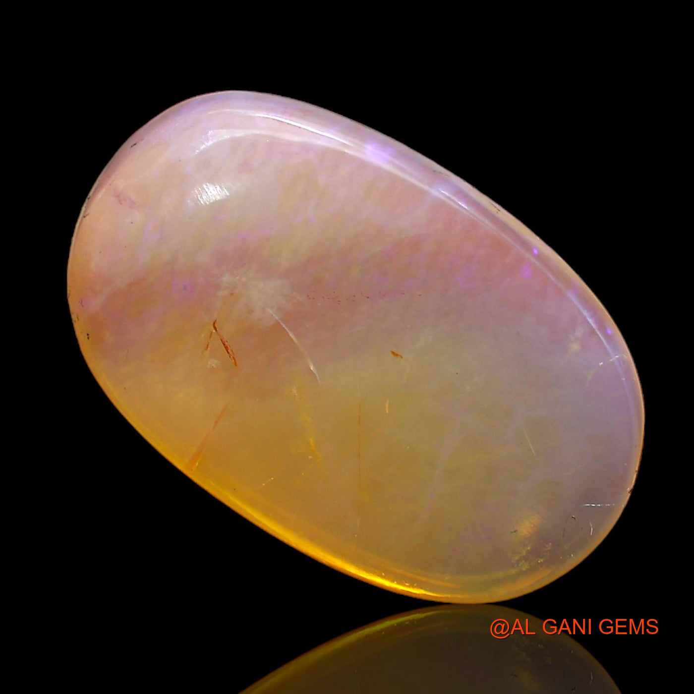 6.00 Cts Natural Australian Fire Opal Loose Gemstone Oval Cabochon 18x12x4 mm AC-253