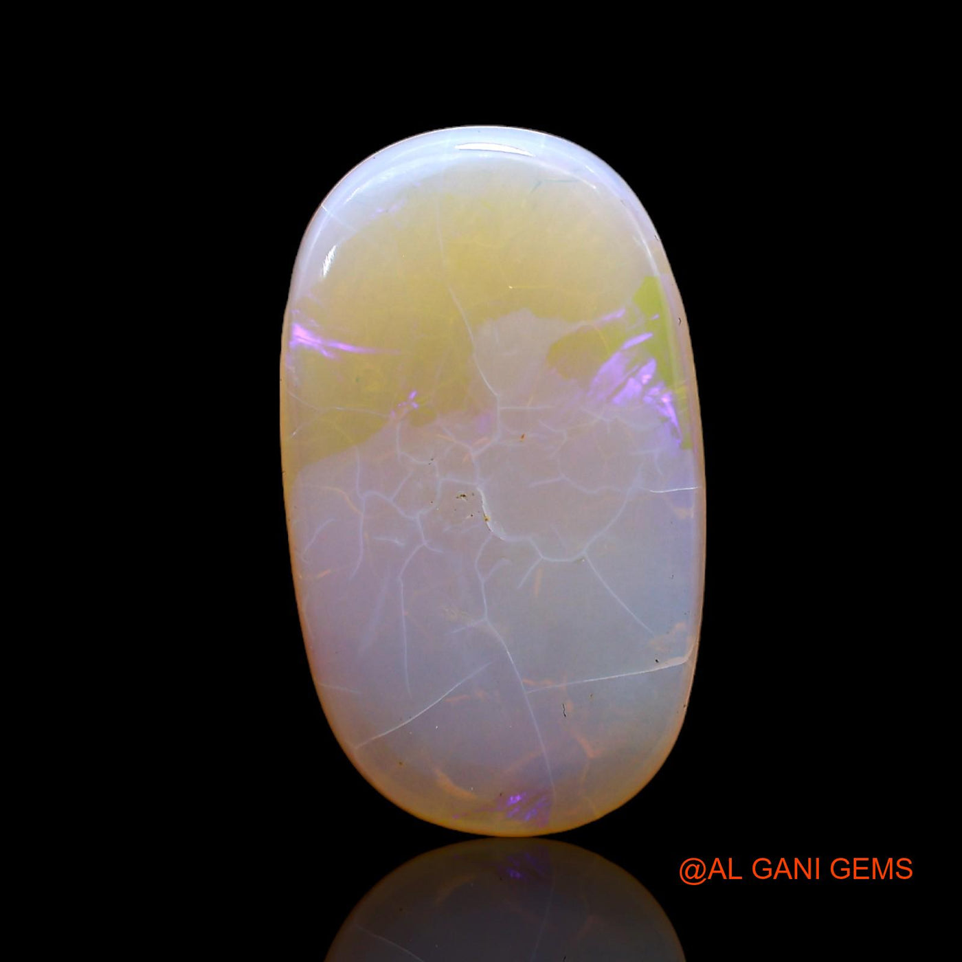 4.00 Cts Unheated Australian Fire Opal Loose Gemstone Oval Cabochon Natural 18x10x3 mm AC-254