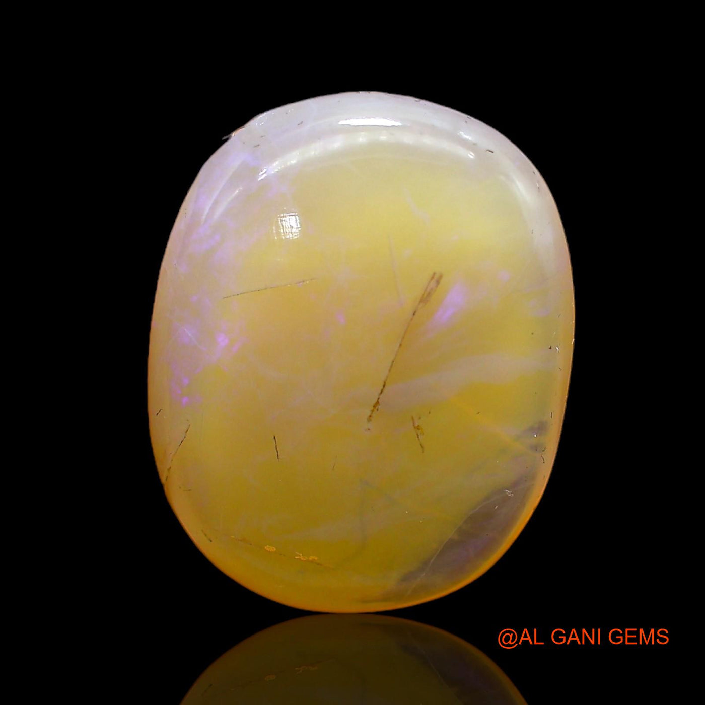 6.00 Cts Unheated Australian Fire Opal Loose Gemstone Oval Cabochon Natural 16x13x5 mm AC-258
