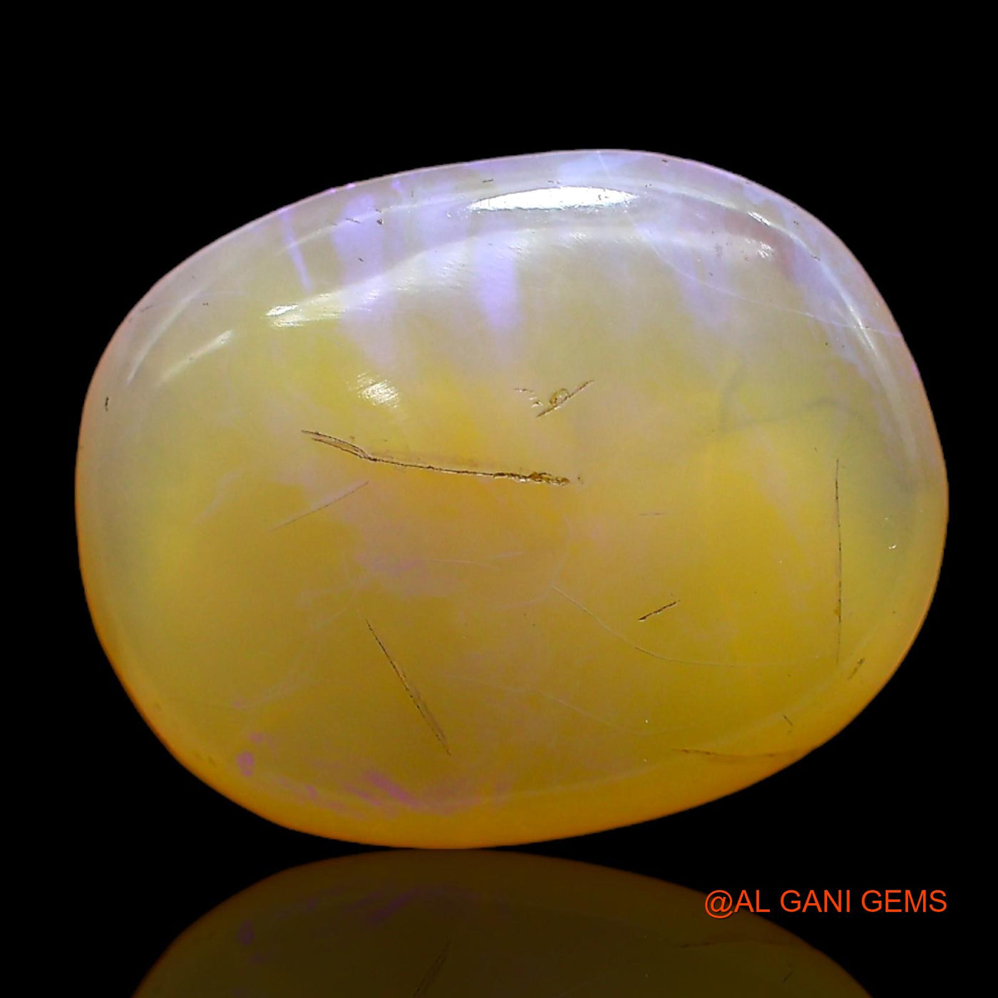 6.00 Cts Unheated Australian Fire Opal Loose Gemstone Oval Cabochon Natural 16x13x5 mm AC-258
