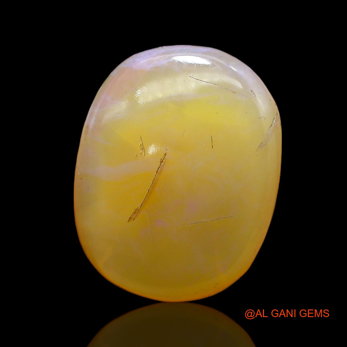 6.00 Cts Unheated Australian Fire Opal Loose Gemstone Oval Cabochon Natural 16x13x5 mm AC-258