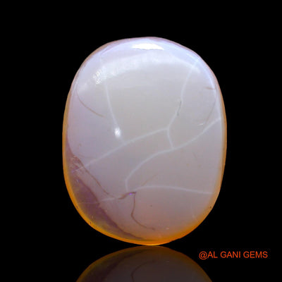 6.00 Cts Unheated Australian Fire Opal Loose Gemstone Oval Cabochon Natural 16x13x5 mm AC-258