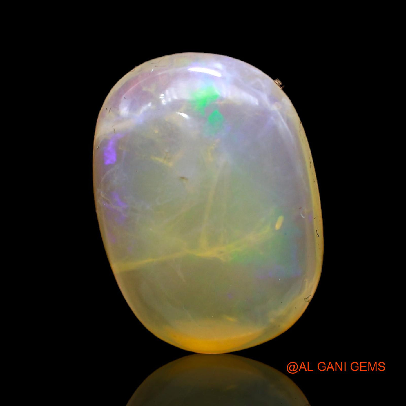 Natural Untreated Fire Opal Loose Gemstone Oval Cabochon From Australia 6.00 Cts 16x11x5 mm AC-259