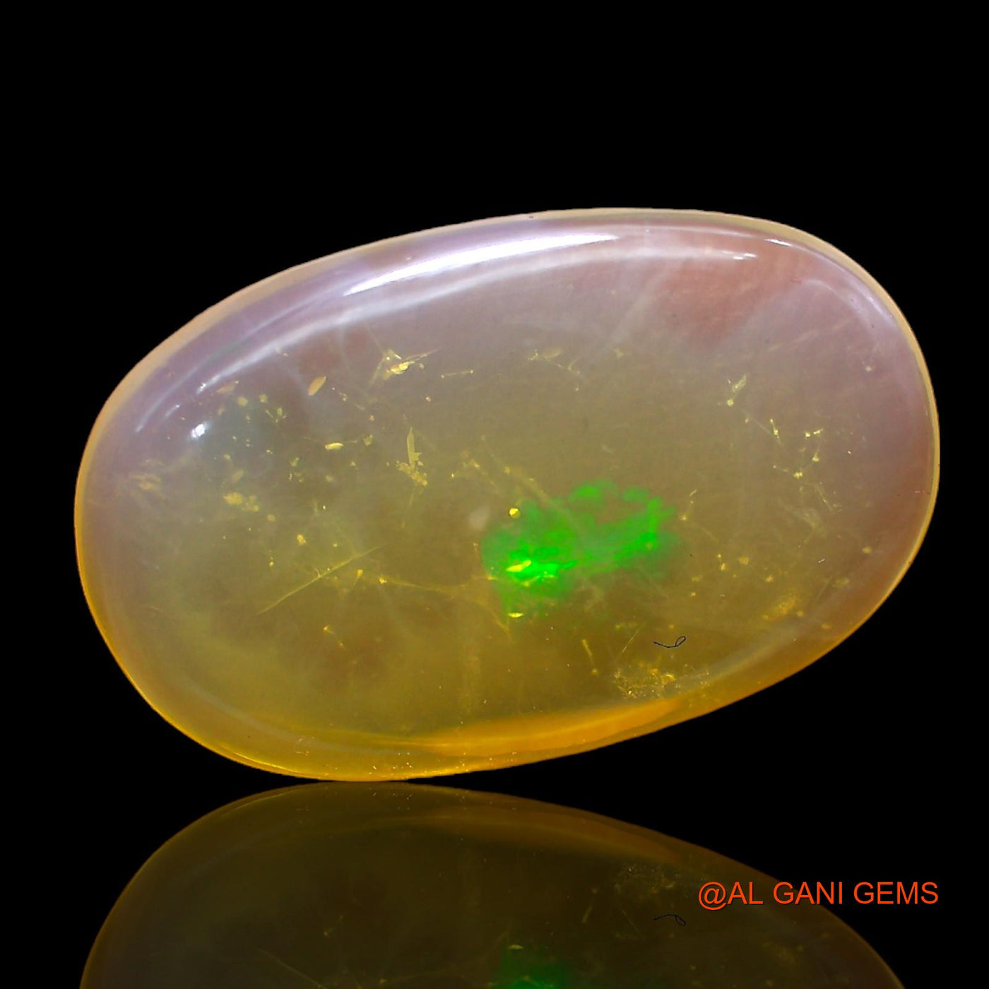 8.00 Cts Natural Australian Fire Opal Loose Gemstone Oval Cabochon 21x13x4 mm AC-263