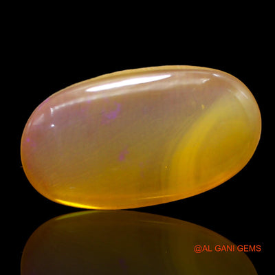 Natural Untreated Fire Opal Loose Gemstone Oval Cabochon From Australia 8.00 Cts 22x13x4 mm AC-264