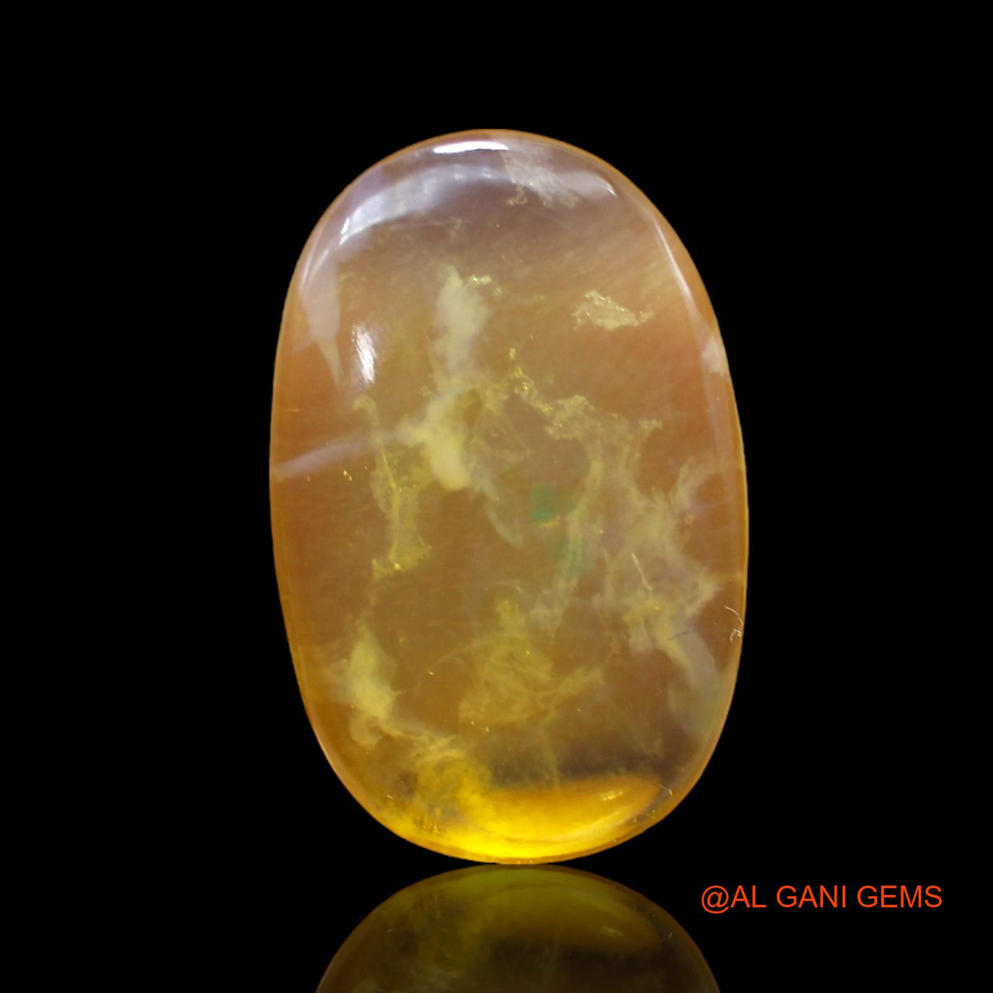 Natural Fire Opal Gemstone 8.00 Cts Loose Oval Cabochon From Australia 19x12x4 mm AC-268