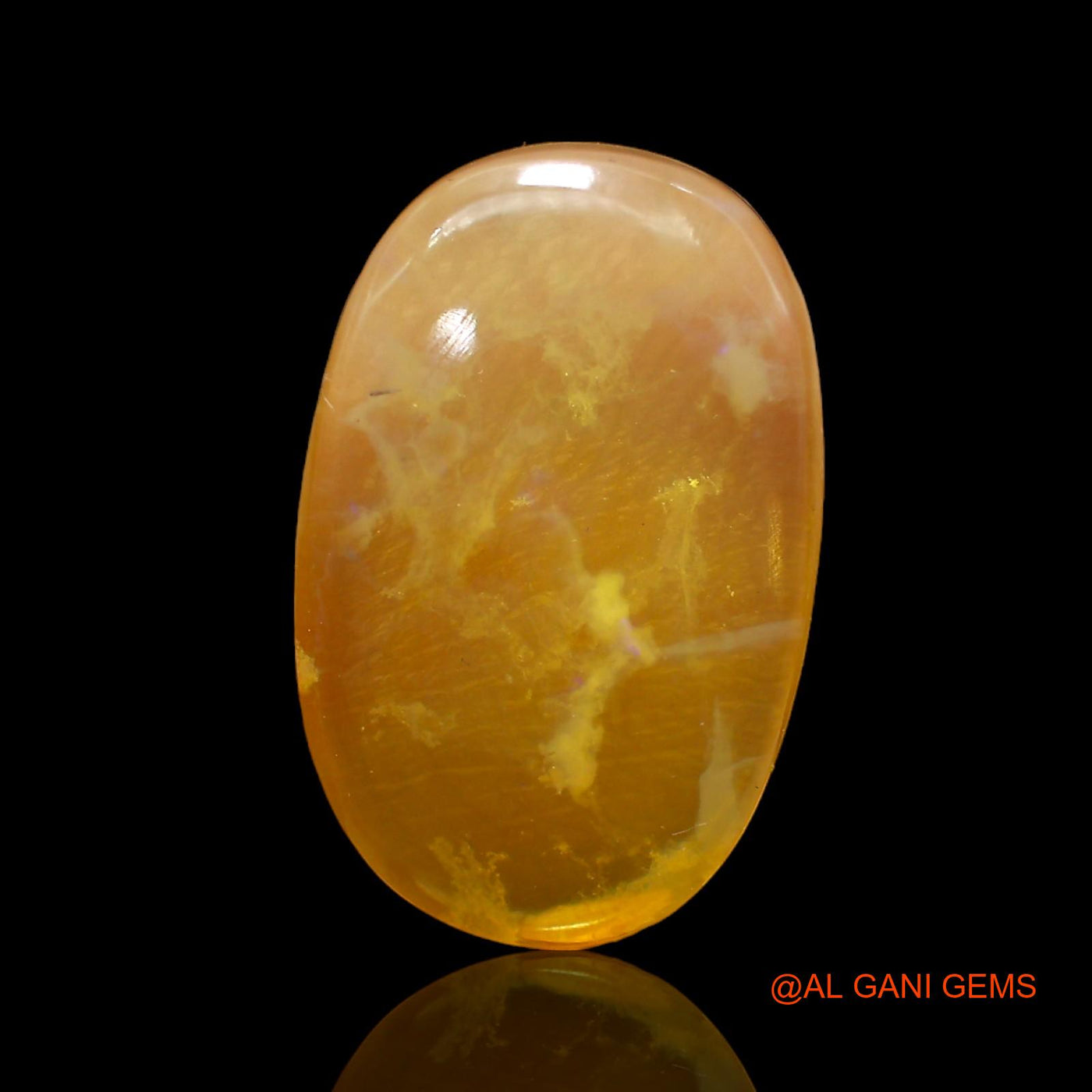 Natural Fire Opal Gemstone 8.00 Cts Loose Oval Cabochon From Australia 19x12x4 mm AC-268