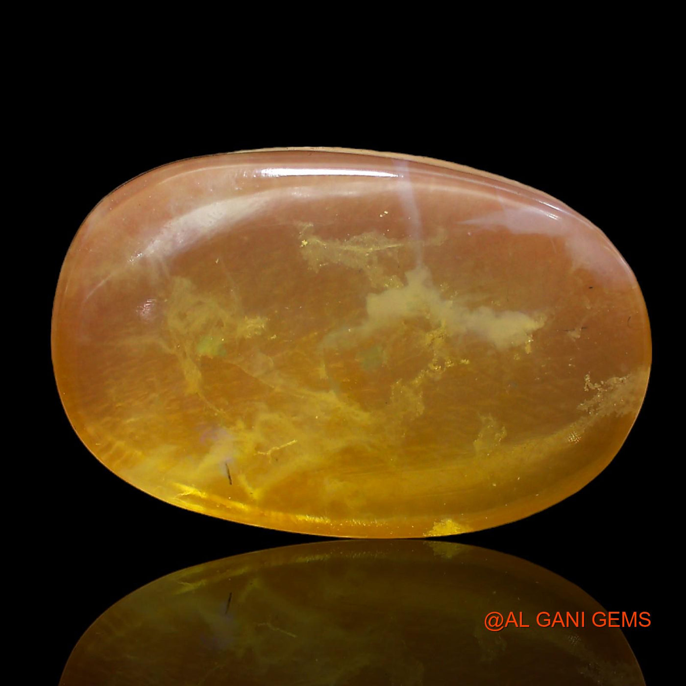Natural Fire Opal Gemstone 8.00 Cts Loose Oval Cabochon From Australia 19x12x4 mm AC-268