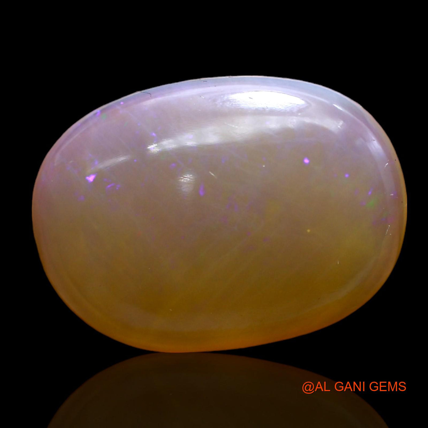 Natural Fire Opal Gemstone 8.00 Cts Loose Oval Cabochon From Australia 18x13x5 mm AC-269