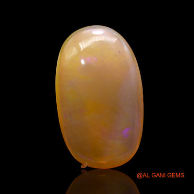 Natural Untreated Fire Opal Loose Gemstone Oval Cabochon From Australia 6.00 Cts 18x11x5 mm AC-274