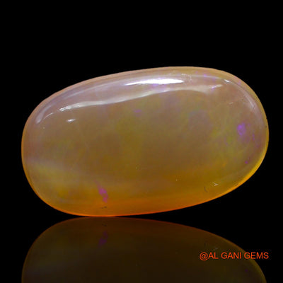 Natural Untreated Fire Opal Loose Gemstone Oval Cabochon From Australia 6.00 Cts 18x11x5 mm AC-274