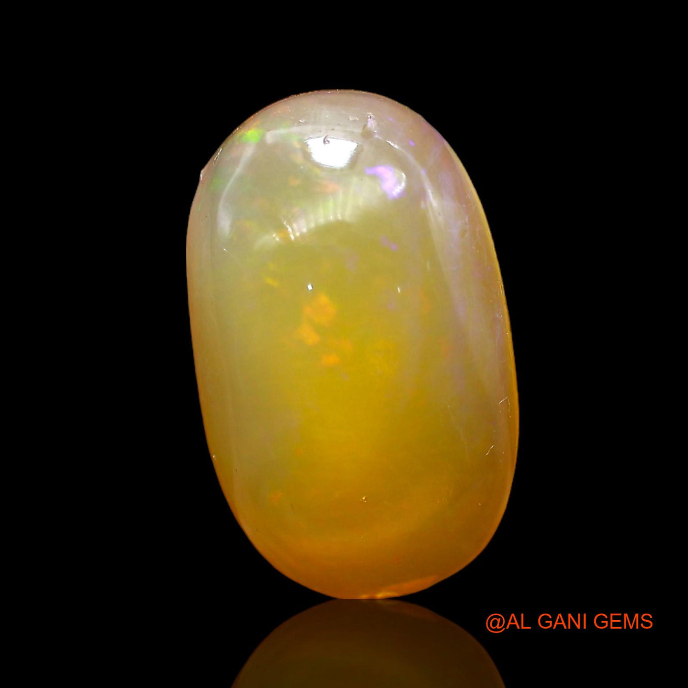 Natural Untreated Fire Opal Loose Gemstone Oval Cabochon From Australia 6.00 Cts 18x11x5 mm AC-277