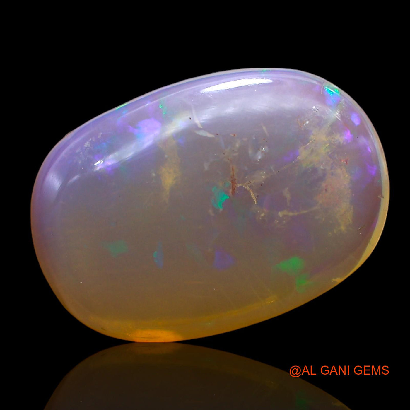 Natural Untreated Fire Opal Loose Gemstone Oval Cabochon From Australia 6.00 Cts 13x12x4 mm AC-283