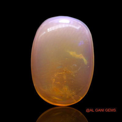 Natural Untreated Fire Opal Loose Gemstone Oval Cabochon From Australia 6.00 Cts 13x12x4 mm AC-283