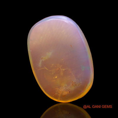 Natural Untreated Fire Opal Loose Gemstone Oval Cabochon From Australia 6.00 Cts 13x12x4 mm AC-283