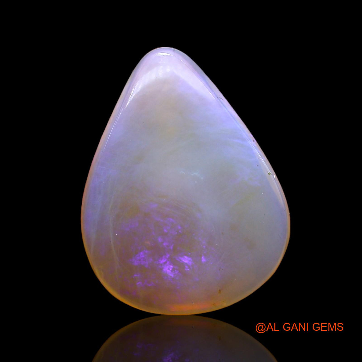 5.00 Cts Natural Australian Fire Opal Loose Gemstone Pear Cabochon 17x13x4 mm AC-285