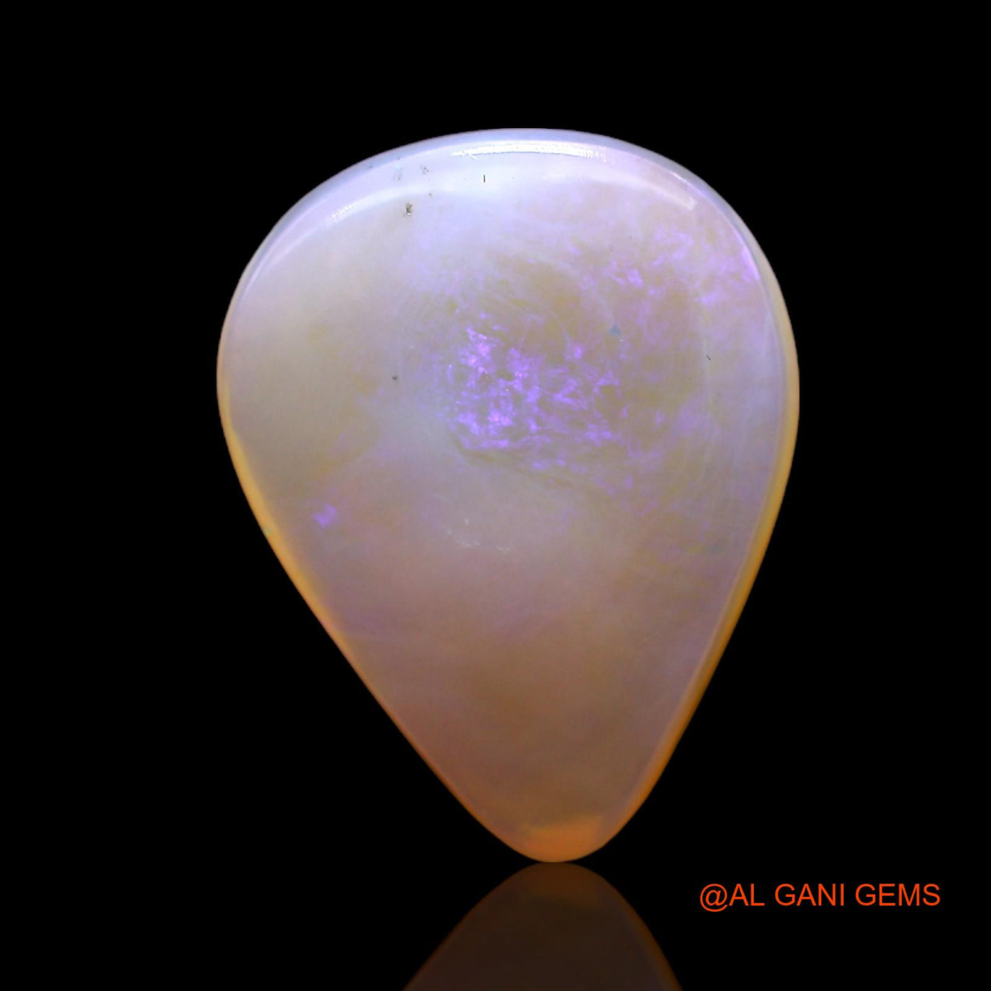 5.00 Cts Natural Australian Fire Opal Loose Gemstone Pear Cabochon 17x13x4 mm AC-285