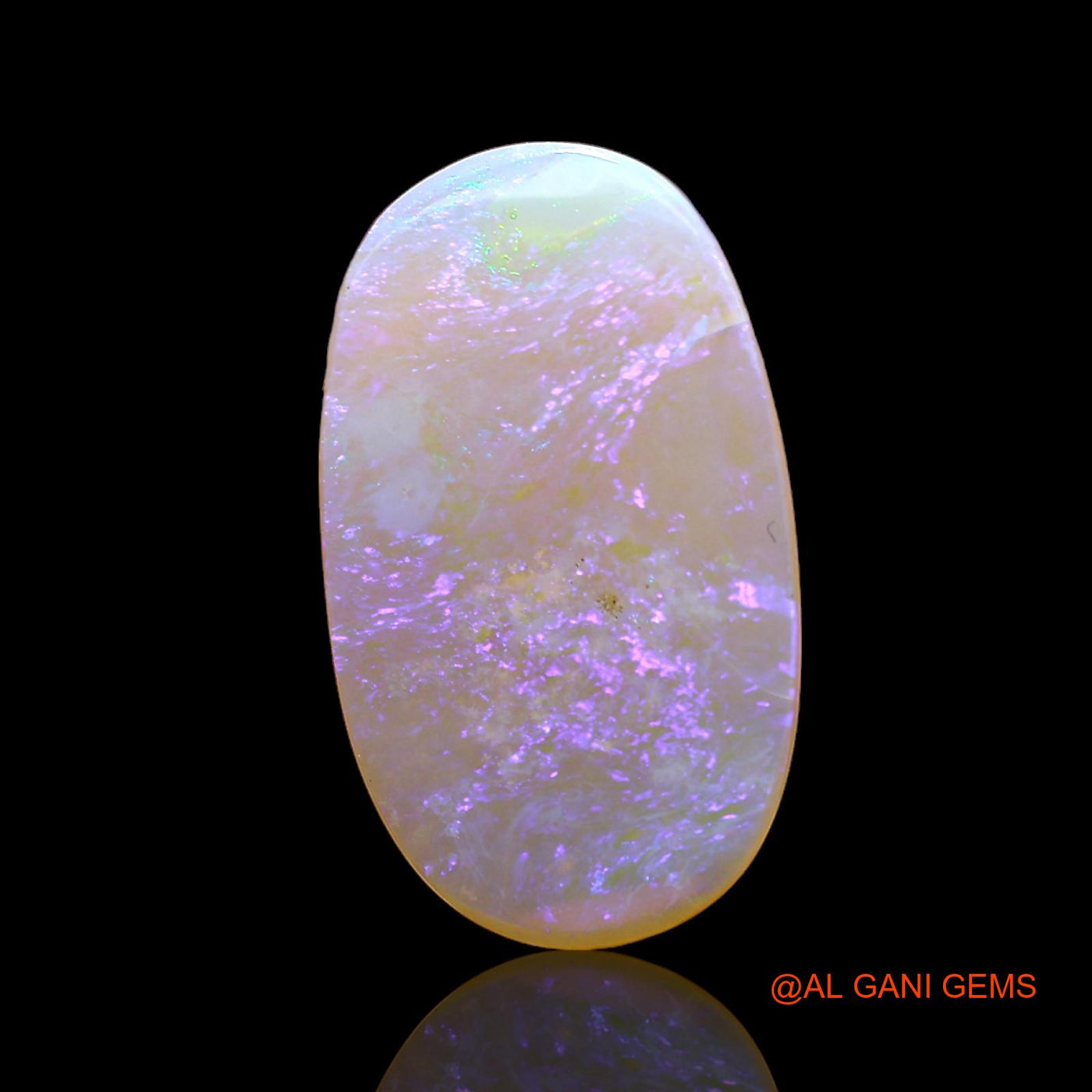Natural Fire Opal Gemstone 3.00 Cts Loose Oval Cabochon From Australia 18x10x2 mm AC-294