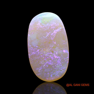 Natural Fire Opal Gemstone 3.00 Cts Loose Oval Cabochon From Australia 18x10x2 mm AC-294